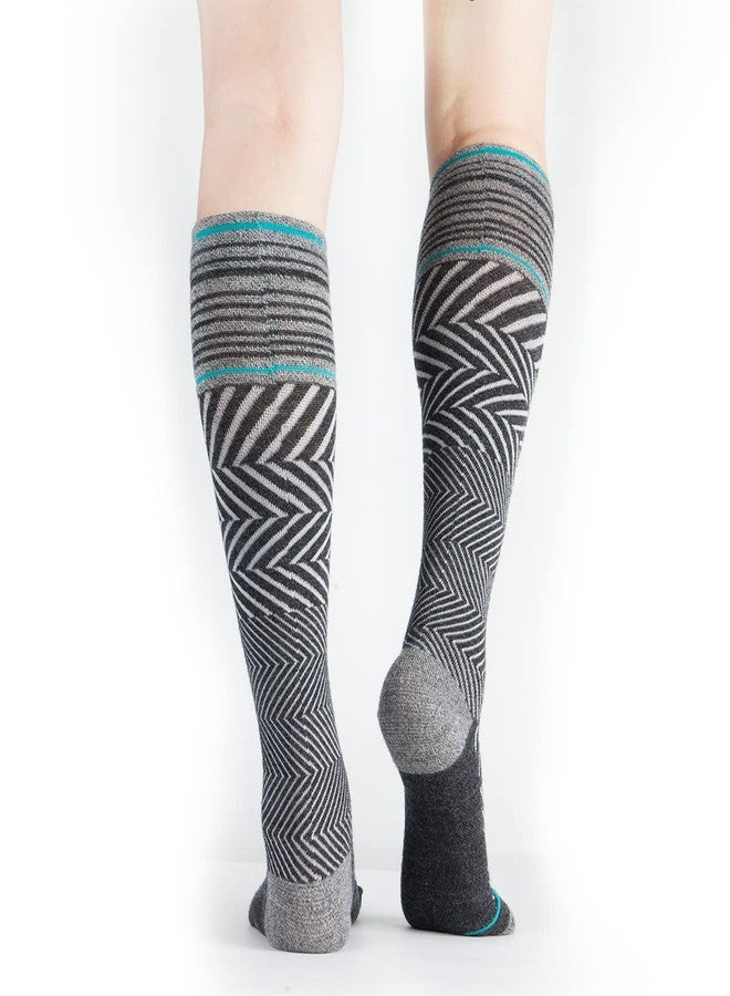 ja vie 76% Merino Wool Compression Socks 15-20mmHg Seamless Toe for Women & Men - Image 4